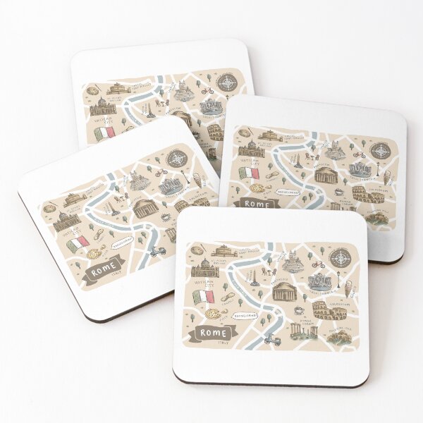Item preview, Map of Rome, Italy - Beige designed and sold by Those Pencil Shavings.