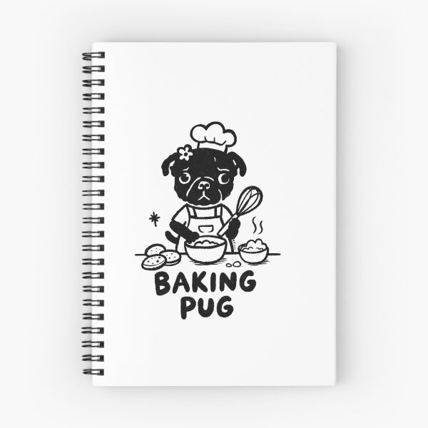 Item preview, Baking Pug Doodle designed and sold by PickledjoArt.