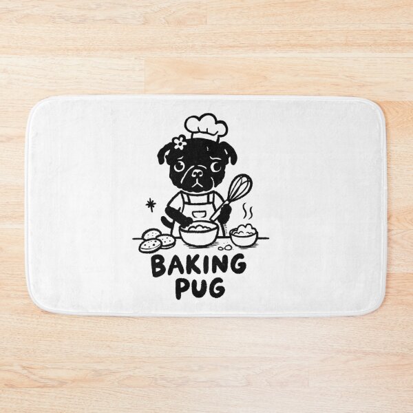 Item preview, Baking Pug Doodle designed and sold by PickledjoArt.