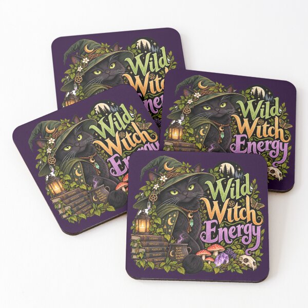 Item preview, Wild Witch Energy Black Cat designed and sold by PixoNest.