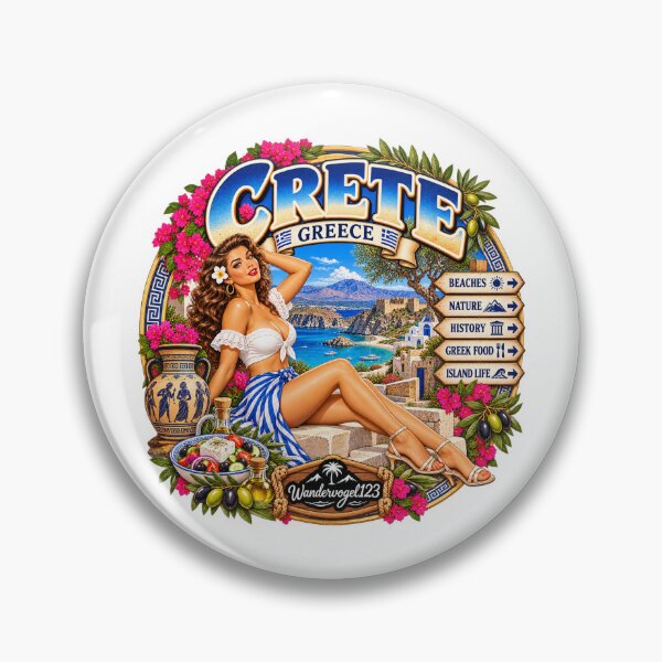 Item preview, Crete, Greece – Island, Beaches, Nature & Mediterranean Life designed and sold by Wandervogel123.
