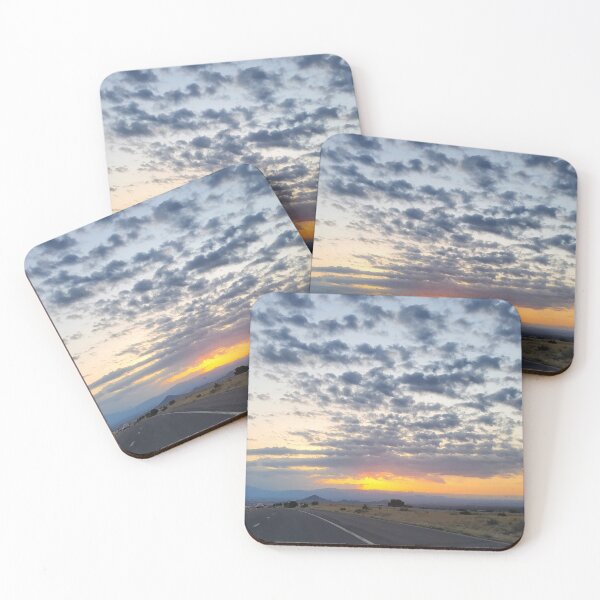 Item preview, Mackerel Sky Sunrise over a Desert Highway — New Mexico Road Trip designed and sold by RavinEnd.