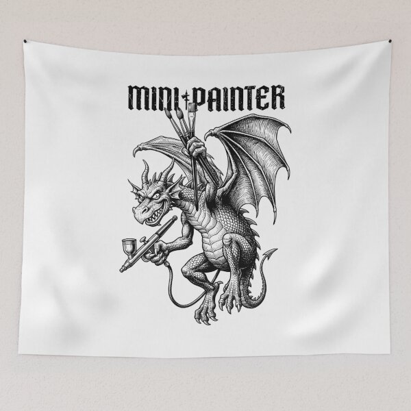 Item preview, Fantasy Dragon Mini Painter Geek Airbrush Painting RPG designed and sold by GrandeDuc.