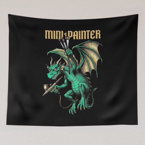 Item preview, Fantasy Dragon Mini Painter Geek Airbrush Painting RPG designed and sold by GrandeDuc.