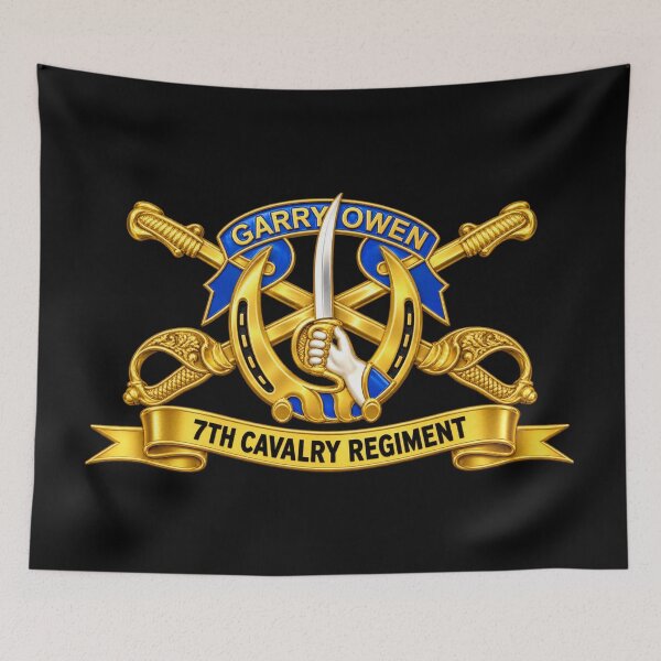 Item preview, 7th Cavalry Regiment - DUI, Br, Ribbon wo Scene - 3D - Transparent designed and sold by Military Insignia Products.