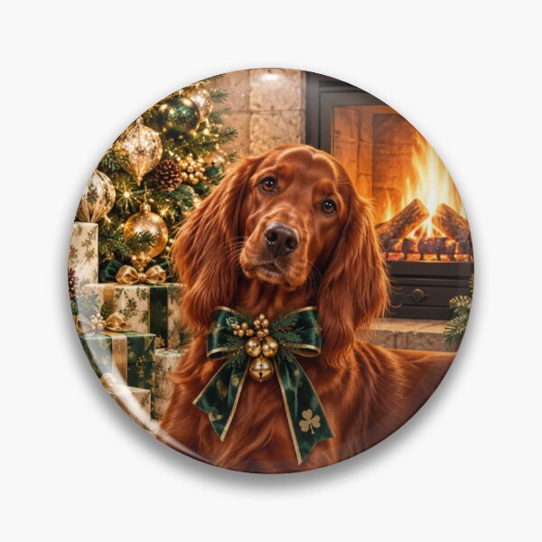 Artikelvorschau, Irischer Setter Smaragd Weihnachten entworfen und verkauft von Britishdelights.