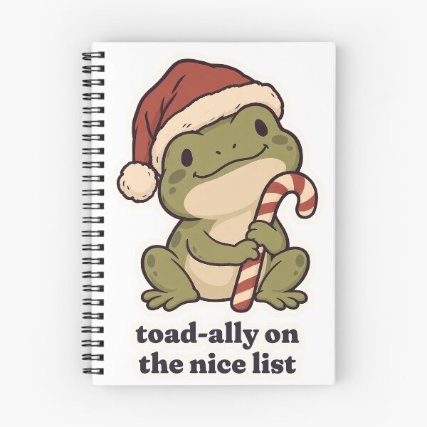 Item preview, Cute Christmas Frog Toad-ally on the Nice List designed and sold by OuqCreations.