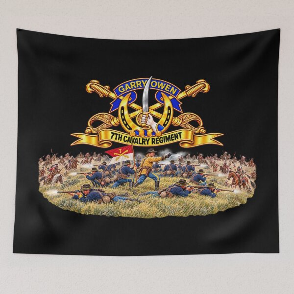 Item preview, 7th Cavalry Regiment - DUI, Br, Ribbon w  Battle of Little Big Horn Scene - 3D - Transparent designed and sold by Military Insignia Products.