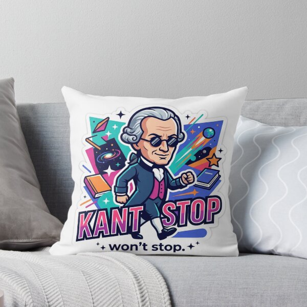 Artikelvorschau, Lustiger Immanuel Kant Stop Philosophie Wortspiel Sticker entworfen und verkauft von VPanPrint.