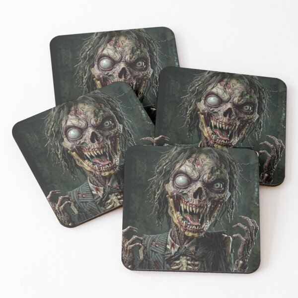 Item preview, Undead horrific zombie monster dark horror spooky haunted house painting art designed and sold by Vintage Designs +.
