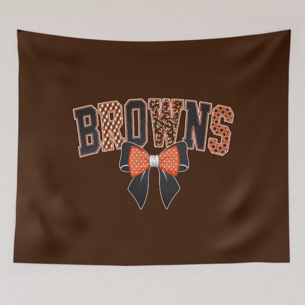 Artikelvorschau, Browns Floral Coquette Denim-effect Cleveland Football entworfen und verkauft von Floral Vintage.