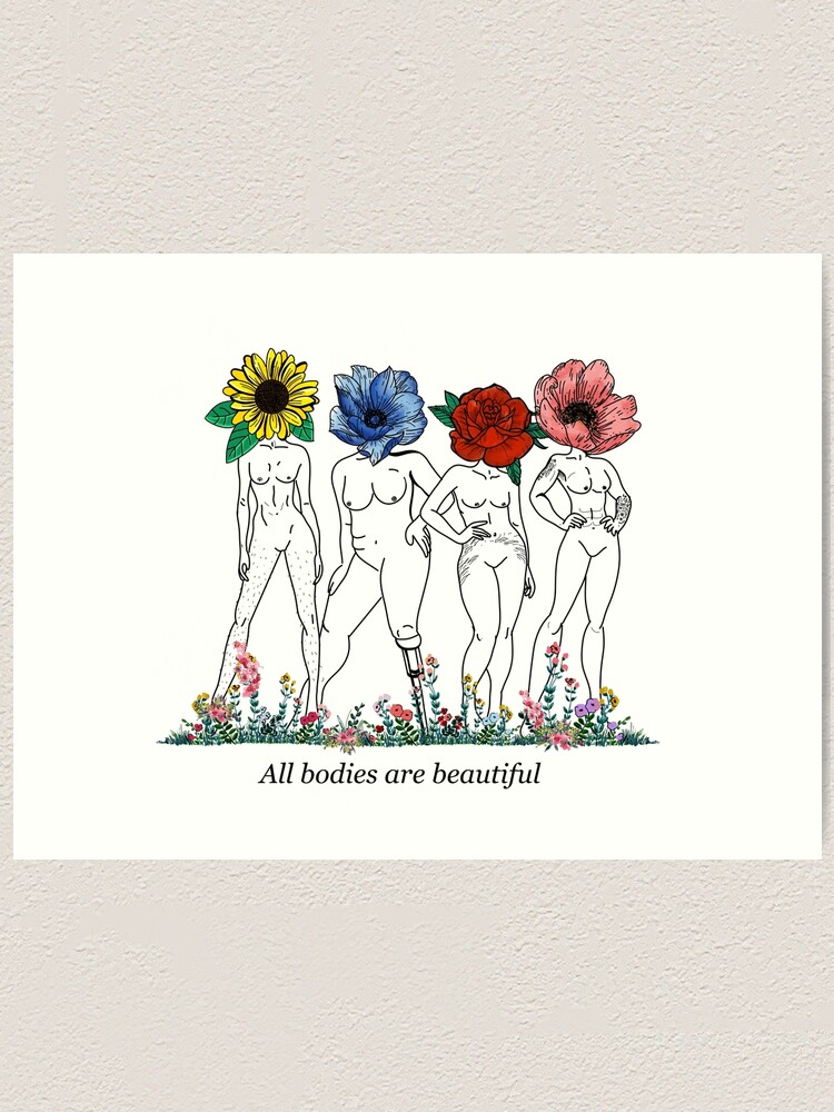Love yourself/ curvy girl/ beautiful isn’t a size/ good quotes for girls/  love your body Art Print