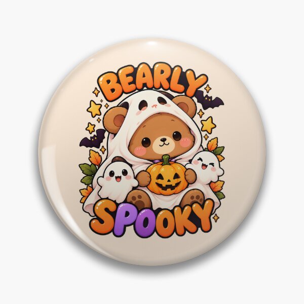 Item preview, Bearly Spooky Bear – Cute Kawaii Halloween Ghost Bear designed and sold by StickyDelights.