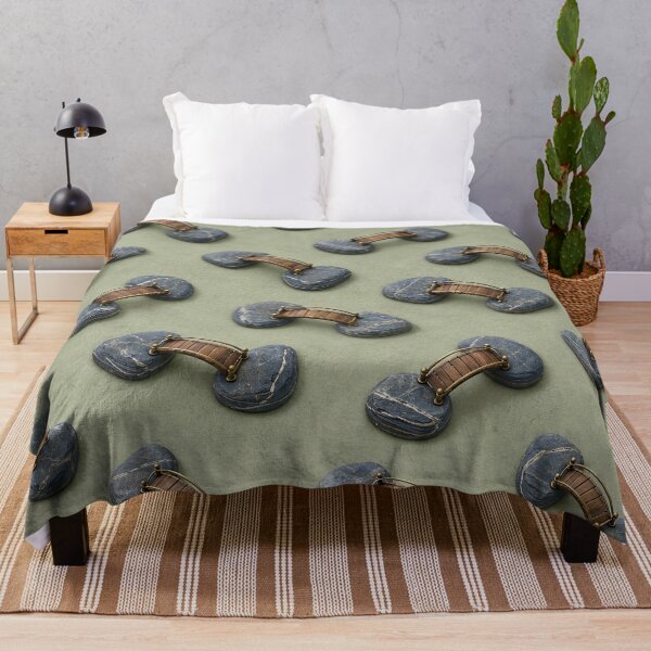Item preview, Miniature Zen Bridges and Stone Islands – Japanese Garden Pattern designed and sold by Kaleidoscope Print.