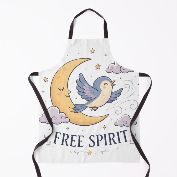 Item preview, Free Spirit Bird Moon Cute Celestial Cottagecore Boho Inspirational Design designed and sold by dreamz-world.
