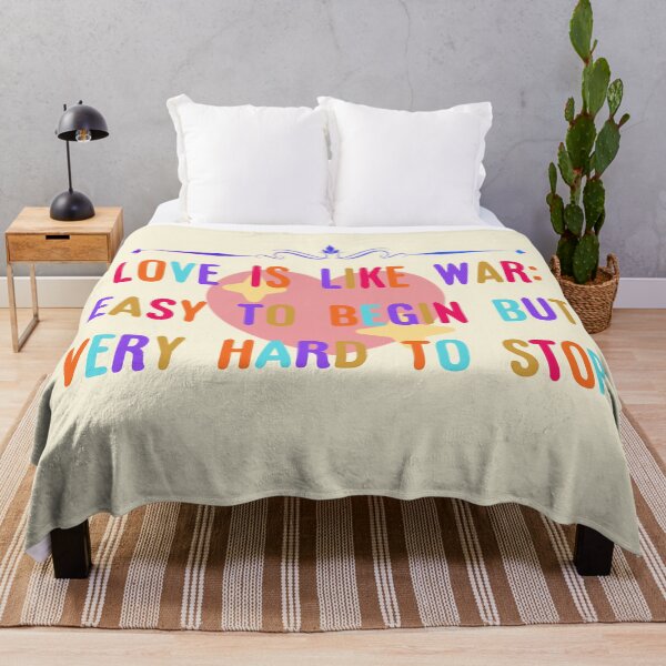 Item preview, Love is like war quote. colorful typography heart graphic designed and sold by QCena.