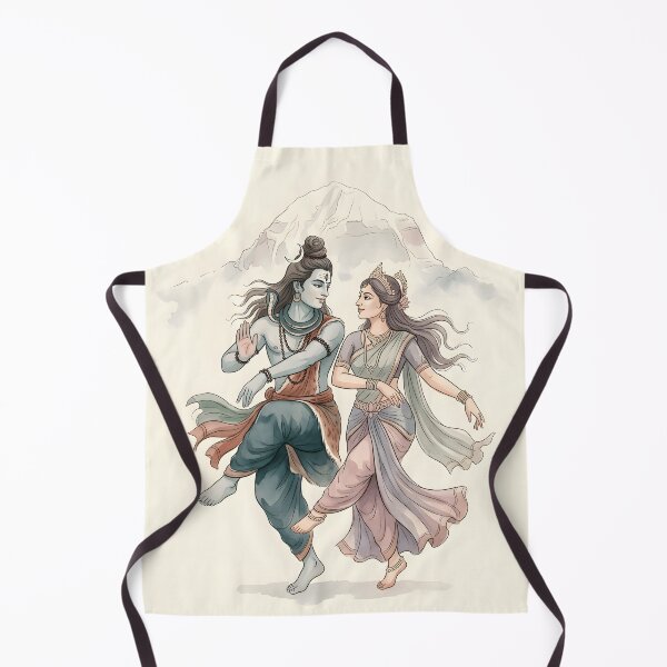 Item preview, Shiva Parvati Sacred Dance Watercolor designed and sold by hutofdesigns.