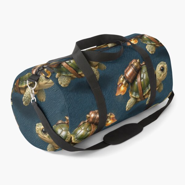 Item preview, Rocket-Powered Turtles on Navy Blue – Funny Steampunk Animal Pattern designed and sold by Kaleidoscope Print.