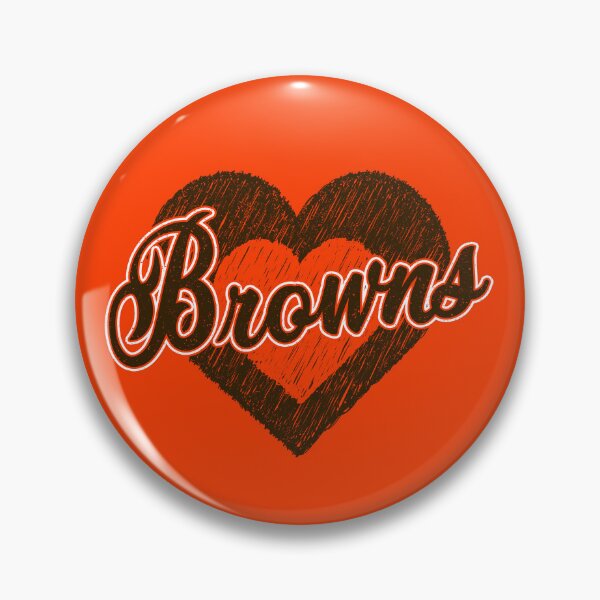 Item preview, Vintage Browns Hearts Football Sports Team Spirit designed and sold by RockTheFeal.