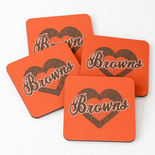 Item preview, Vintage Browns Hearts Football Sports Team Spirit designed and sold by RockTheFeal.