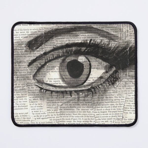 Item preview, Eye saw the news, eye painted on book pages designed and sold by thekittykanvas.