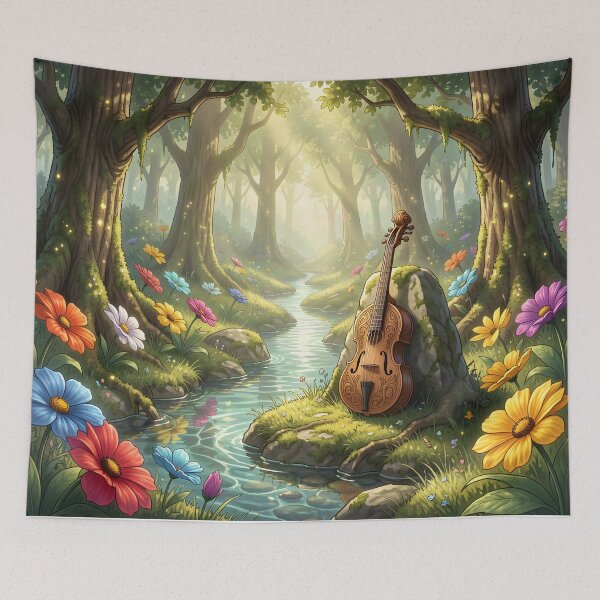 Item preview, A Lute in the Floral Forest at Dawn - The Bard's Stone designed and sold by Fanta-sticky.