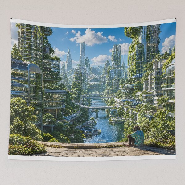 Item preview, Green Metropolis Overlook designed and sold by KGOart.