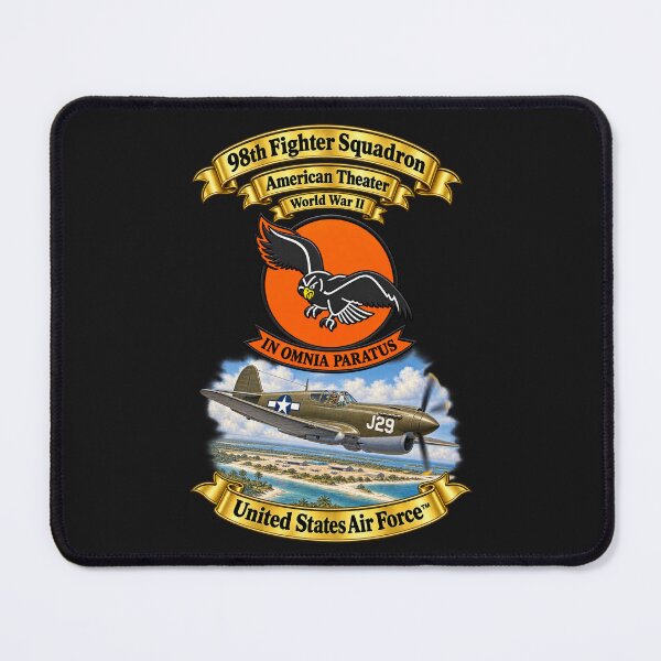 Item preview, 98th Fighter - Intceptor Squadron - SSI - American Theater - USAAF -w P40 Warhawk Scene - 3D - Transparent designed and sold by Military Insignia Products.