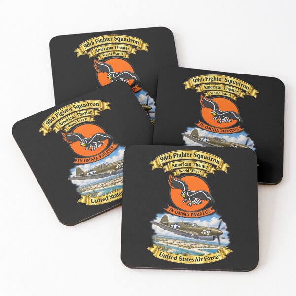 Item preview, 98th Fighter - Intceptor Squadron - SSI - American Theater - USAAF -w P40 Warhawk Scene - 3D - Transparent designed and sold by Military Insignia Products.