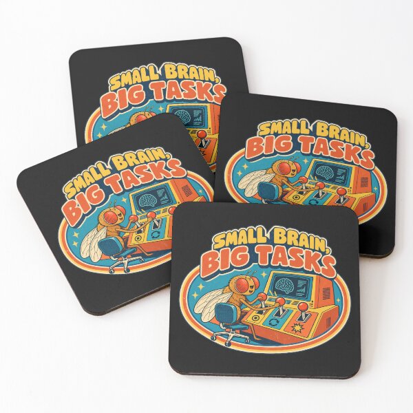 Item preview, Small Brain Big Tasks Retro Fruit Fly designed and sold by Pixdot.