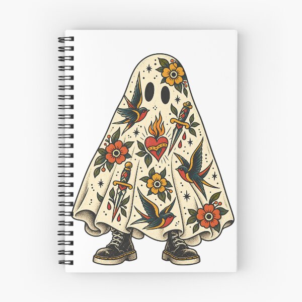 Item preview, Tattoo Ghost Halloween Traditional Flash Art T-Shirt designed and sold by DesignArtist.ia.