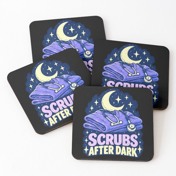 Item preview, Funny Scrubs After Dark Funny Nurse Night Work Shift Art designed and sold by elderberry.