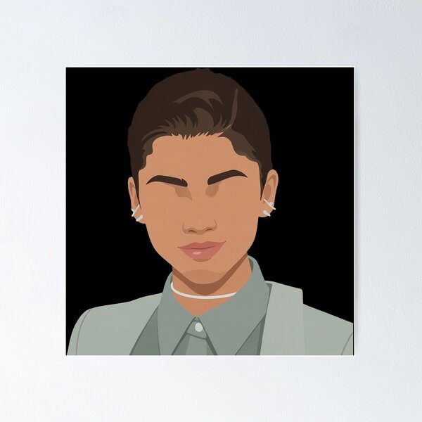 Item preview, Zendaya Lineless Illustration designed and sold by dsxclothing.