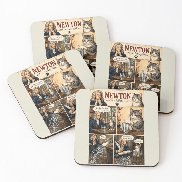Item preview, Funny Isaac Newton Physics Cat Meme - Nerdy Science Humor Gift designed and sold by SammyMorry.