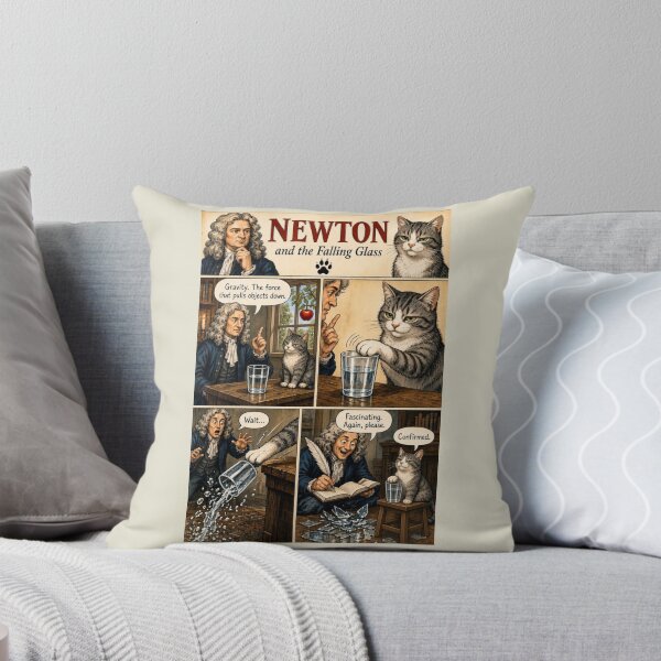 Item preview, Funny Isaac Newton Physics Cat Meme - Nerdy Science Humor Gift designed and sold by SammyMorry.