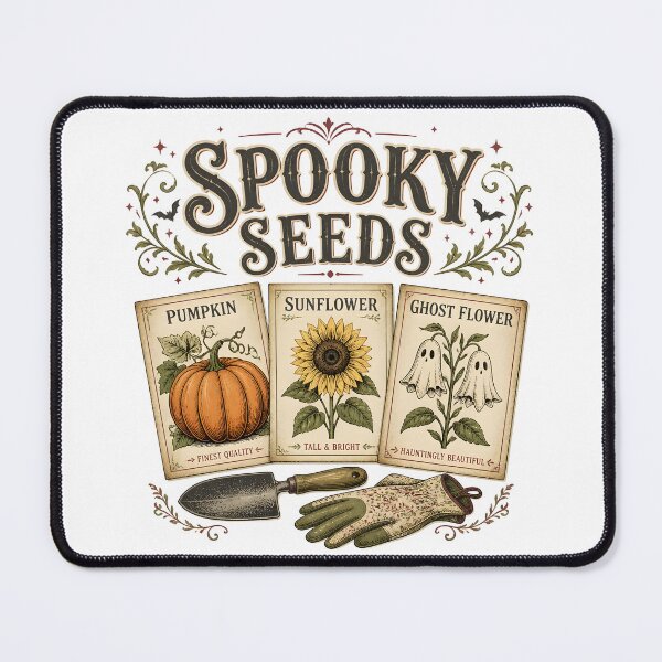 Item preview, Spooky Seeds Halloween Gardening Plant Lover designed and sold by OliviaHayesArt.