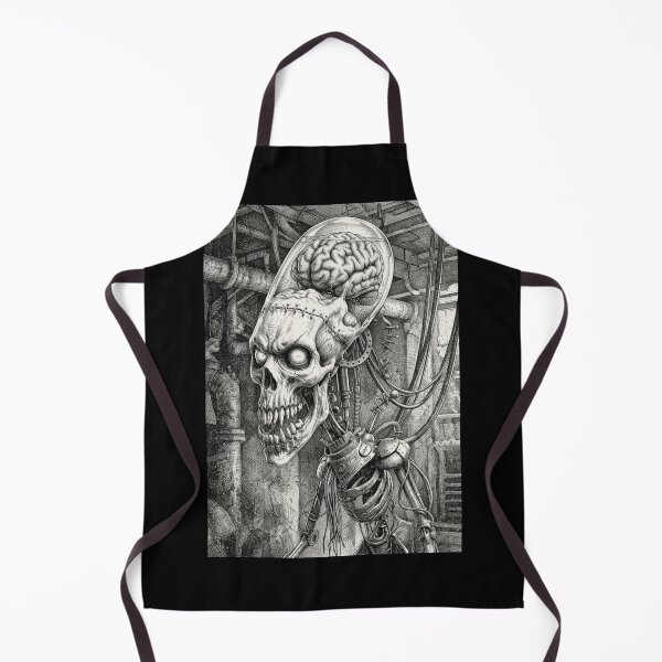 Item preview, Robotic Zombie with his brain in a jar original sketch version designed and sold by Vintage Designs +.