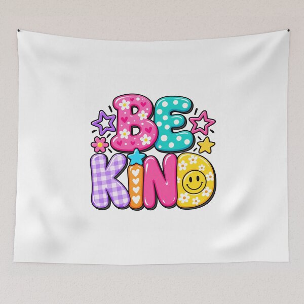 Item preview, Be Kind Colorful Floral Lettering designed and sold by anapldv.