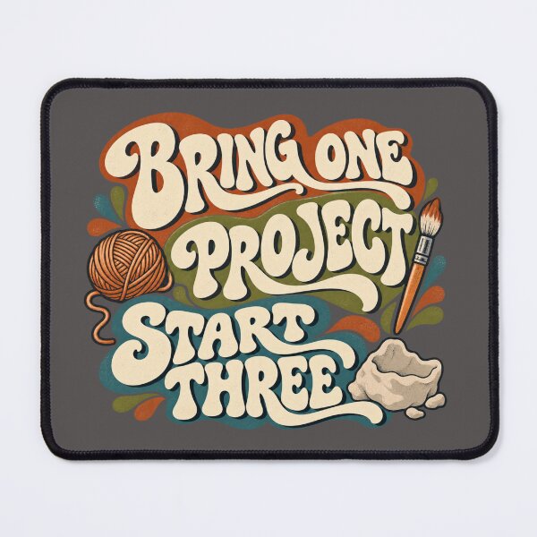 Item preview, Bring One Project Start Three – Funny Craft Night Design designed and sold by Golden Era Studio.