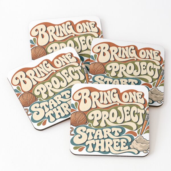 Item preview, Bring One Project Start Three – Funny Craft Night Design designed and sold by Golden Era Studio.