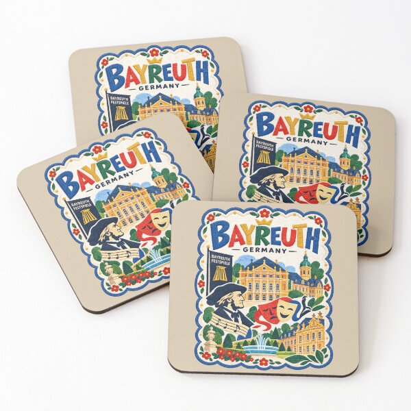 Item preview, Bayreuth Germany Embroidered Folk Art Travel Illustration designed and sold by Witsprings.