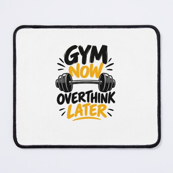 Item preview, Gym Now Overthink Later Funny Gym Workout Fitness Quote designed and sold by Artbysarmina.