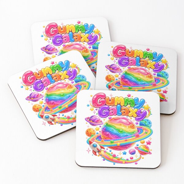 Aperçu de l'œuvre Gummy Galaxy – Colorful Candy Space Aesthetic Design créée et vendue par i7ssane.