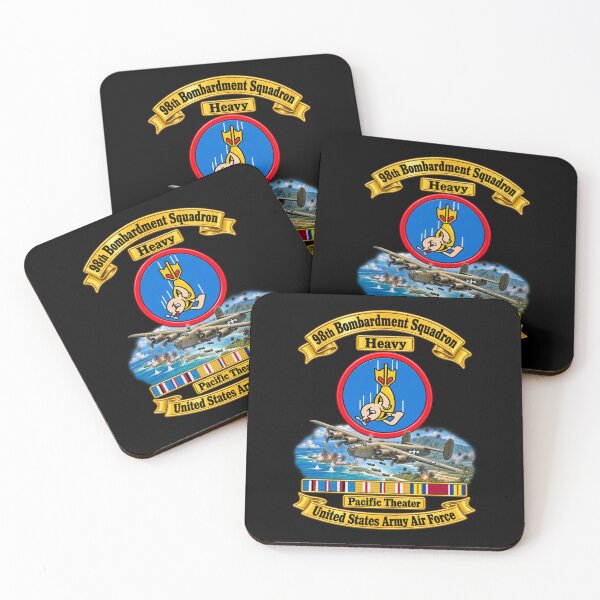 Item preview, 98th Bombardment Squadron - Heavy - SSI - PAC SVC WWII - USAAF - w B24 Scene - 3D - Transparent designed and sold by Military Insignia Products.