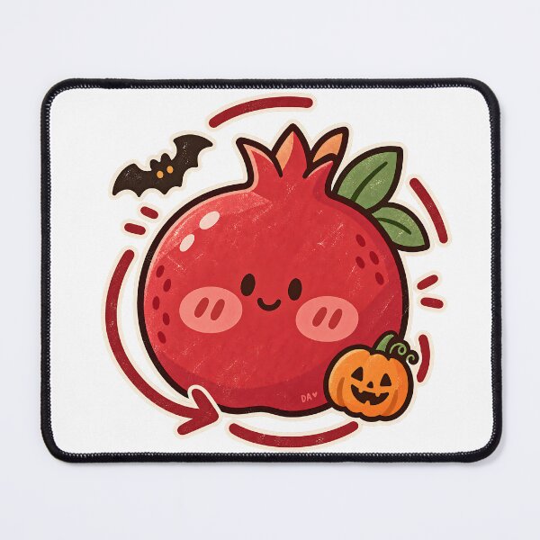 Item preview, Cute Halloween Pomegranate Pumpkin Kawaii T-Shirt designed and sold by DesignArtist.ia.