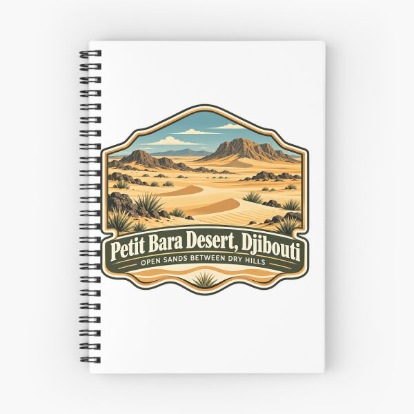 Item preview, Petit Bara Desert, Djibouti Open Sands Between Dry Hills Travel Explorer Souvenir designed and sold by NightGlyph.