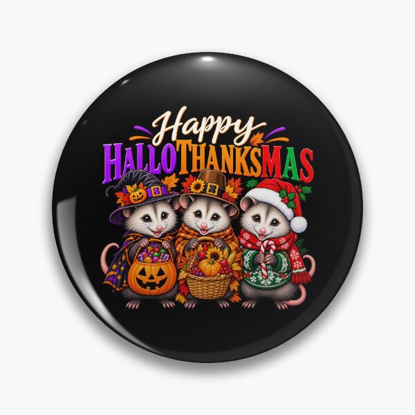 Item preview, Happy Hallothanksmas Opossum – Halloween Thanksgiving Christmas designed and sold by Rtcraftani.