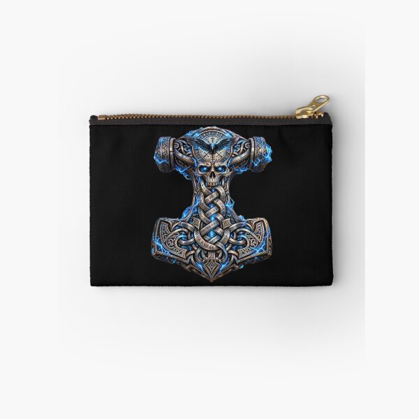 Item preview, Norse Thunder Hammer – Viking Skull, Raven & Nordic Runes designed and sold by artistwill.