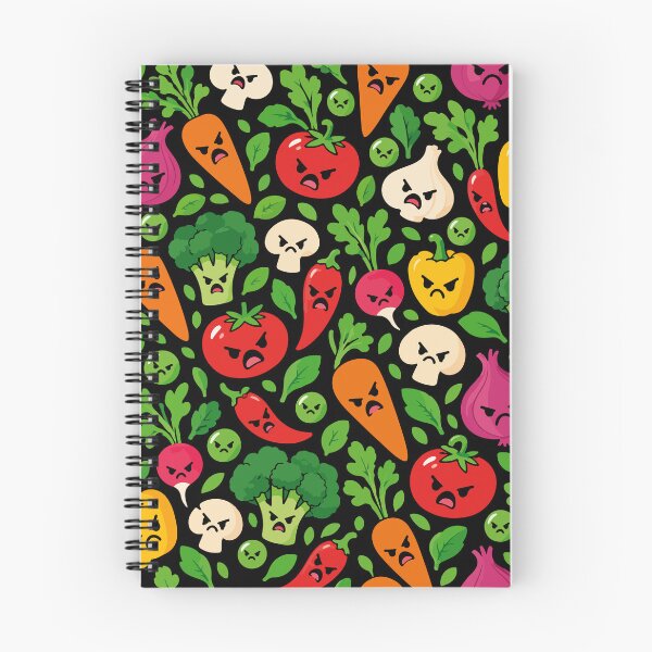 Item preview, Angry Vegetables – Funny Kawaii Seamless Pattern designed and sold by therockstuff.