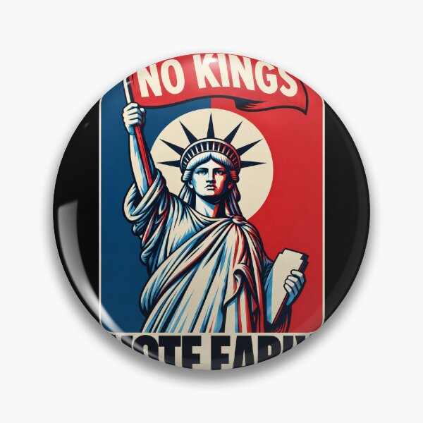 Item preview, Vote Early No Kings October Liberty Art designed and sold by zwawji.